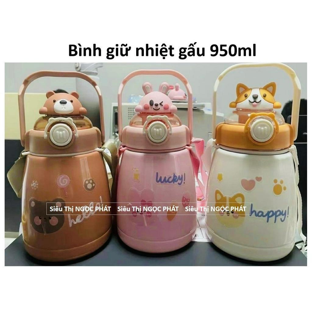 Bình giữ nhiệt Gấu 950ml Cute cho bé Gái