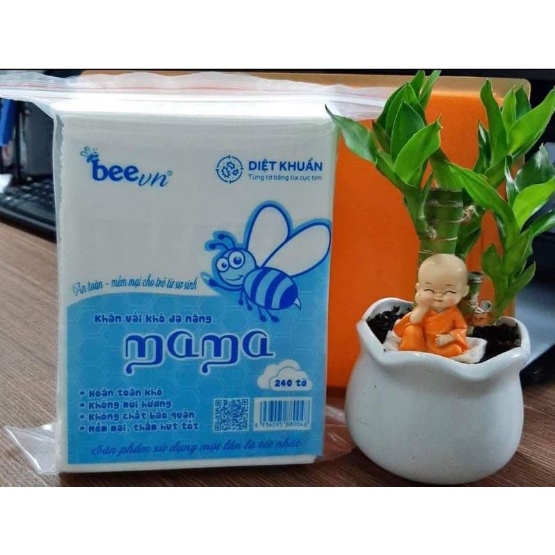 Combo 5 bịch khăn vải khô đa năng mama 240 tờ