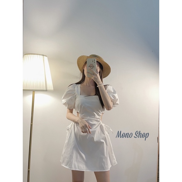 Váy hở eo rút dây, váy khoét eo cổ vuông hở lưng (ảnh thật/sẵn) | BigBuy360 - bigbuy360.vn