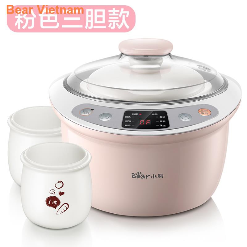 ◎Chén hầm điện cách nhiệt Xiao Xiong DDZ-C18D1 hẹn giờ tự động Cháo BB sứ trắng và nồi nấu canh ba túi mật