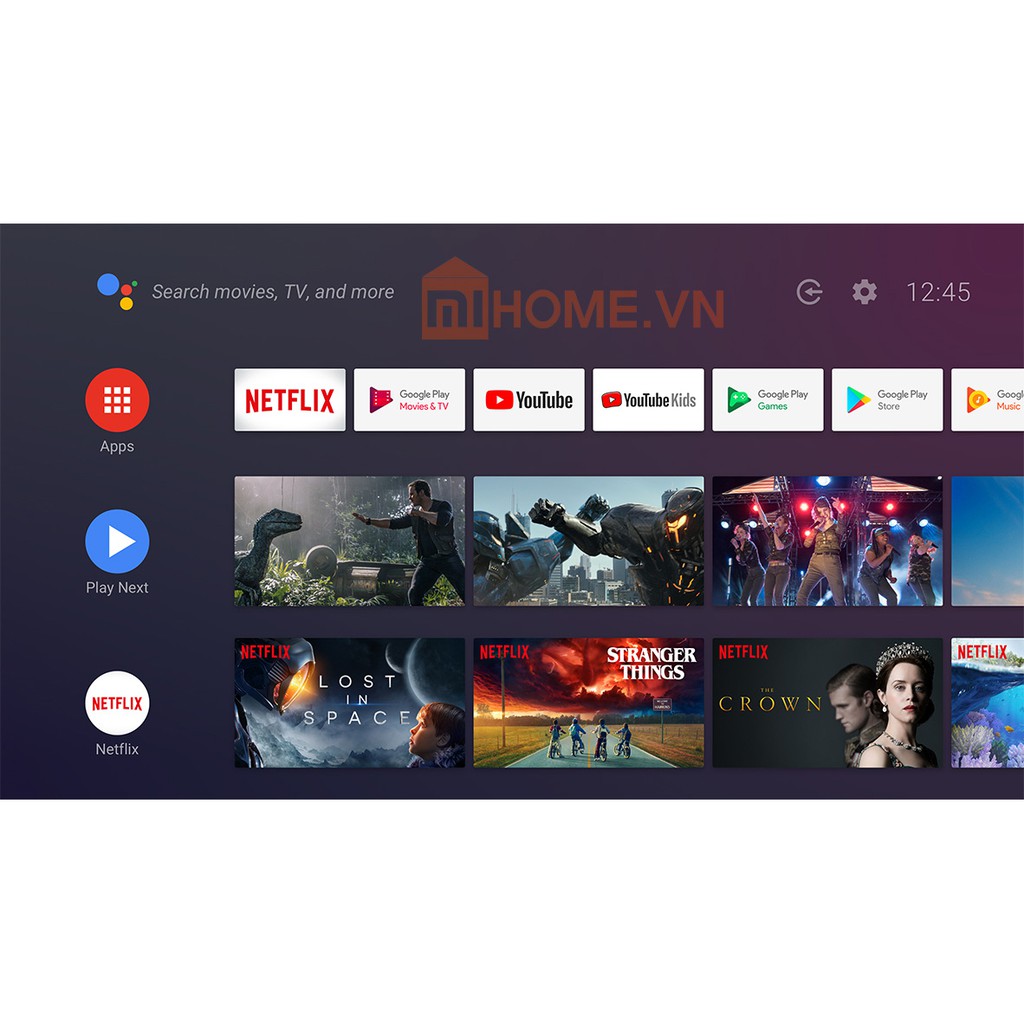 Android Tivi Box Xiaomi Mi Box S 4K 2019 Bản Quốc Tế Tiếng Việt tìm kiếm giọng nói