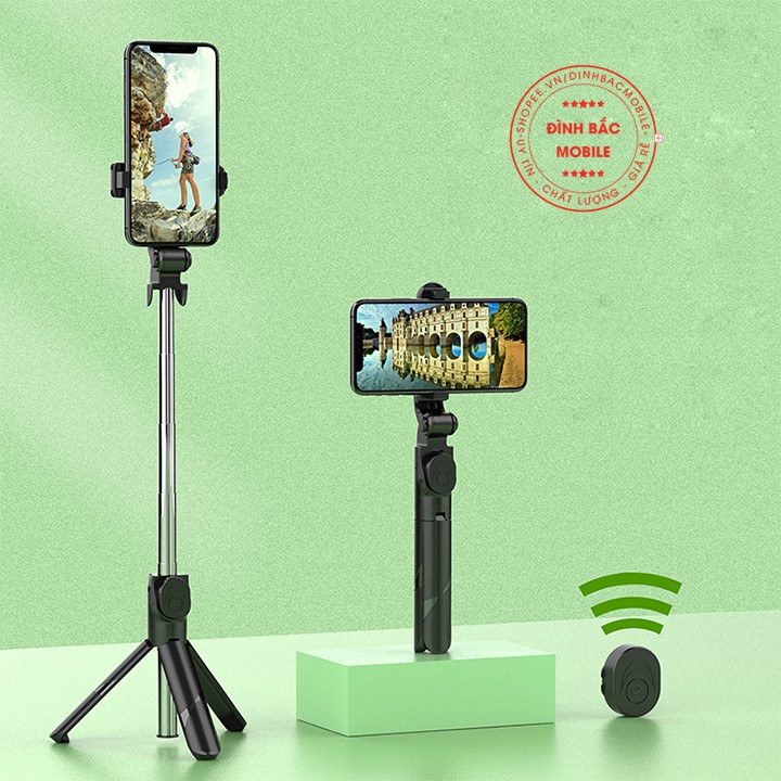 Gậy chụp ảnh tự sướng XT02 3in1 có bluetooth 3 chân đa năng chụp hình selfie giá đỡ điện thoại livestream | WebRaoVat - webraovat.net.vn