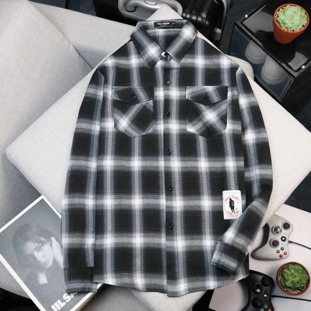 Áo Sơ Mi Caro Nam Tay Dài Trơn Chất Kate Nỉ Mềm Mịn Đủ Size Form Đẹp Phong Cách Trẻ Trung Hot Trend NEW UNISEX