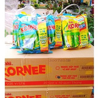 1 thùng 20 gói Bánh KORNEE snack Oishi trái bắp ngọt phủ phô mai