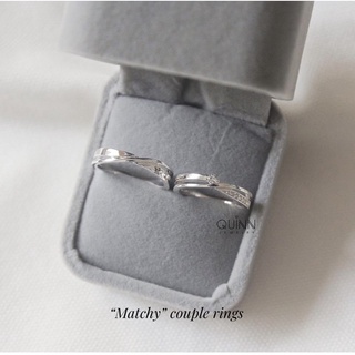 Nhẫn đôi Matchy, Nhẫn đôi nam nữ bạc 925 Quinn Jewelry