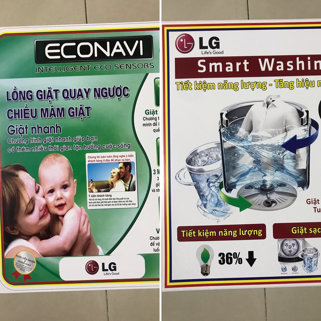 Tem dán máy giặt LG - miếng dán máy giặt LG
