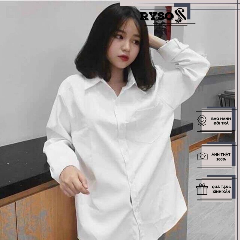 Áo sơ mi tay dài chất kate phong cách thanh lịch công sở