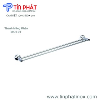 XẢ KHO GẤP [GIẢM GIÁ 40%] Máng treo khăn 100% inox - máng khăn 2 thanh đế tròn