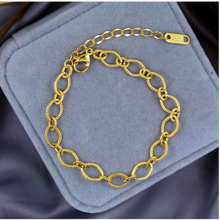 [FreeShip] Lắc tay nữ titan vòng tròn đơn giản H14-409 - CAM KẾT KHÔNG BAY MÀU