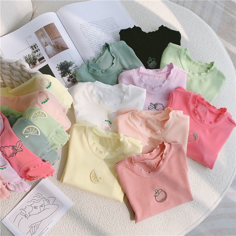 Áo thun tay ngắn phong cách Hàn Quốc thời trang mùa hè 2021 mới cho bé gái