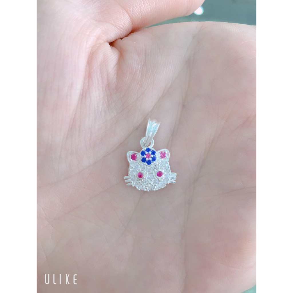 Mặt dây chuyền bạc Hello Kitty cho bé, chất liệu bạc ta, bảo hành làm sáng miễn phí trọn đời.