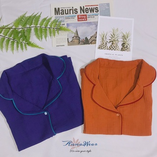 Bộ mặc nhà Pyjama xô muslin - Hàng thiết kế