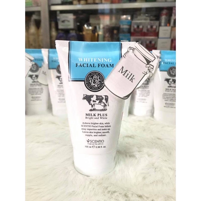 Sữa Rửa Mặt Trắng Da Dưỡng Ẩm Beauty Buffet Scentio Milk Plus Whitening Facial Foam Q10
