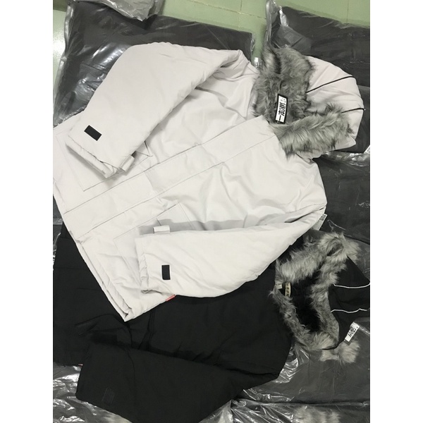 Áo Khoác Phao Kaki Lót Bông Nam Mũ Lông | Áo Đôi | phong cách HÀn Quốc