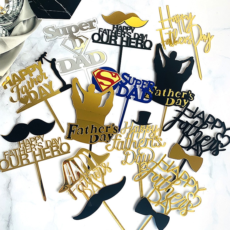 Phụ kiện cắm trang trí bánh kem thích hợp cho tiệc sinh nhật và ngày của bố