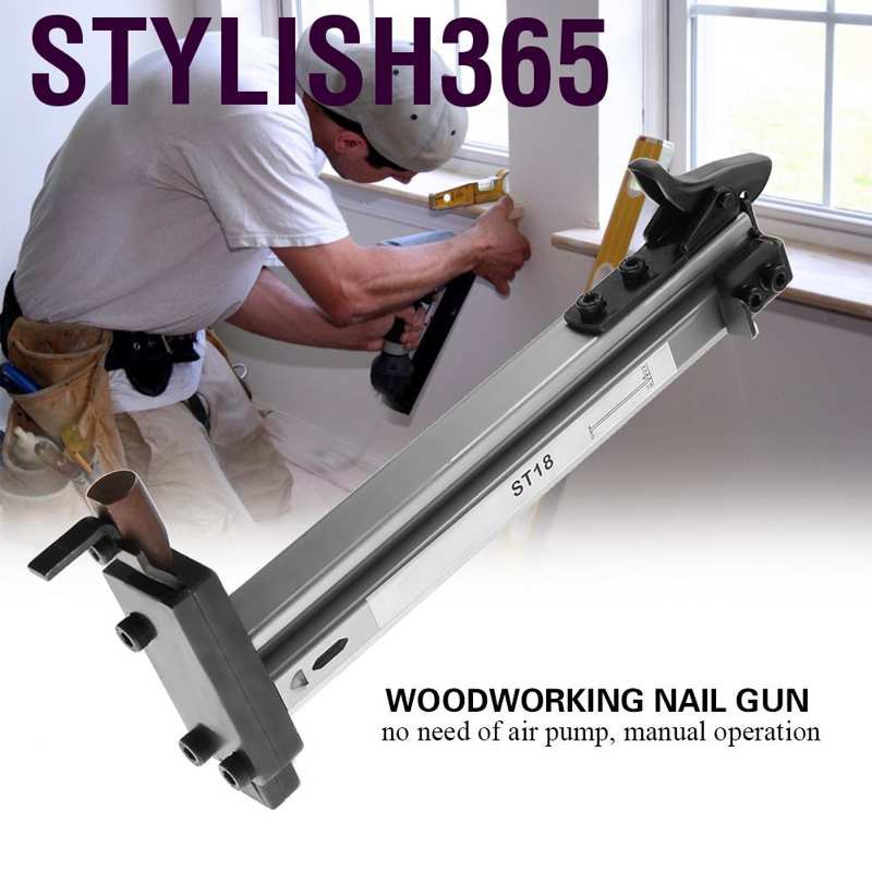 Stylish365 ST18 Manual Nailer Nail Gun Tool Hand Operated Woodworking 10mm~30mm
