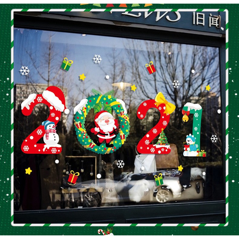 Decal dán tường Noel - Mẫu 2021 giáng sinh 03
