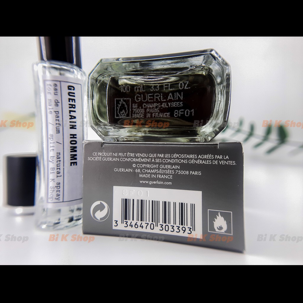 Bi K Shop - Nước hoa nam Guerlain Homme Eau de Pafum [Mẫu thử] | Thế Giới Skin Care