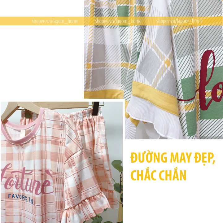 [CAO CẤP] Đồ Bộ Mặc Nhà Nữ Cotton Hoạ Tiết Dễ Thương