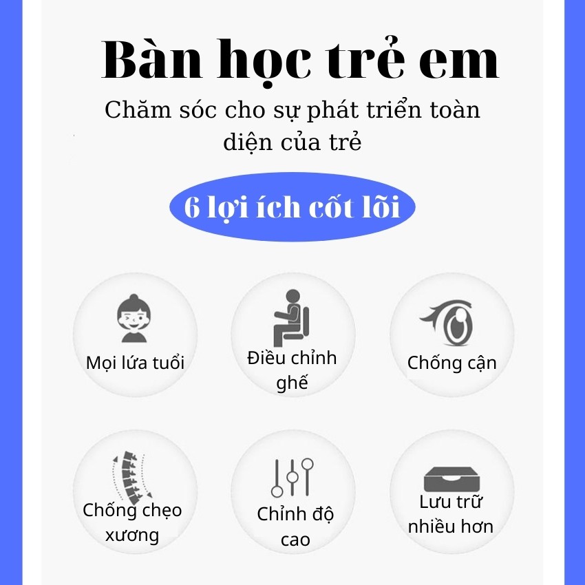 (Mẫu mới) Bàn học sinh thông minh tinomax M01 chống gù chống cận dành cho  trẻ em,tặng kèm đèn led | BigBuy360 - bigbuy360.vn