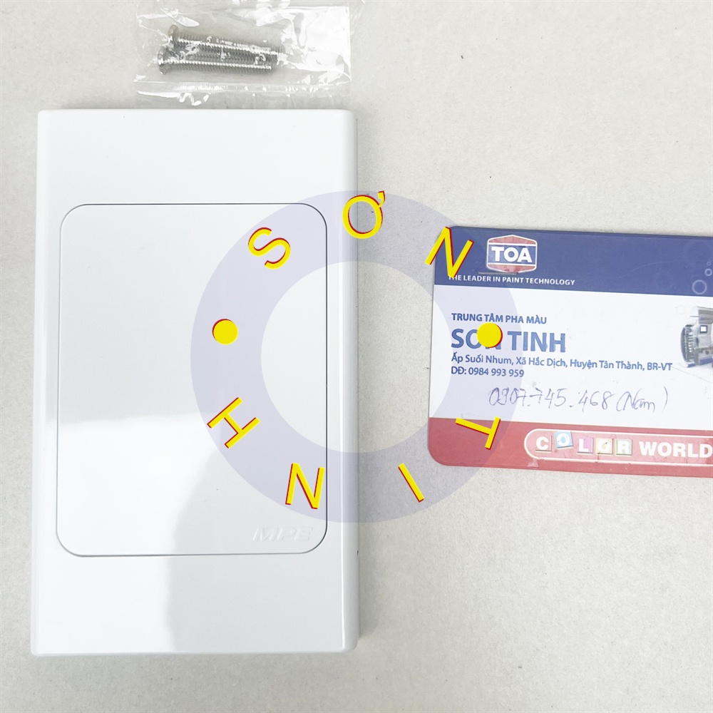 Mặt công tắc trơn A201VXN âm tường , nổi ĐƠN CHỮ NHẬT MPE