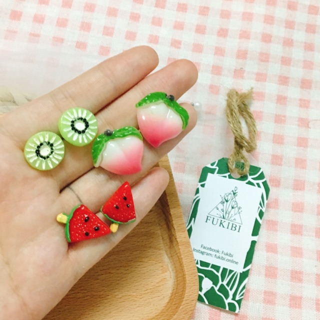 BÔNG TAI TRÁI CÂY CỰC YÊU ẢNH THẬT