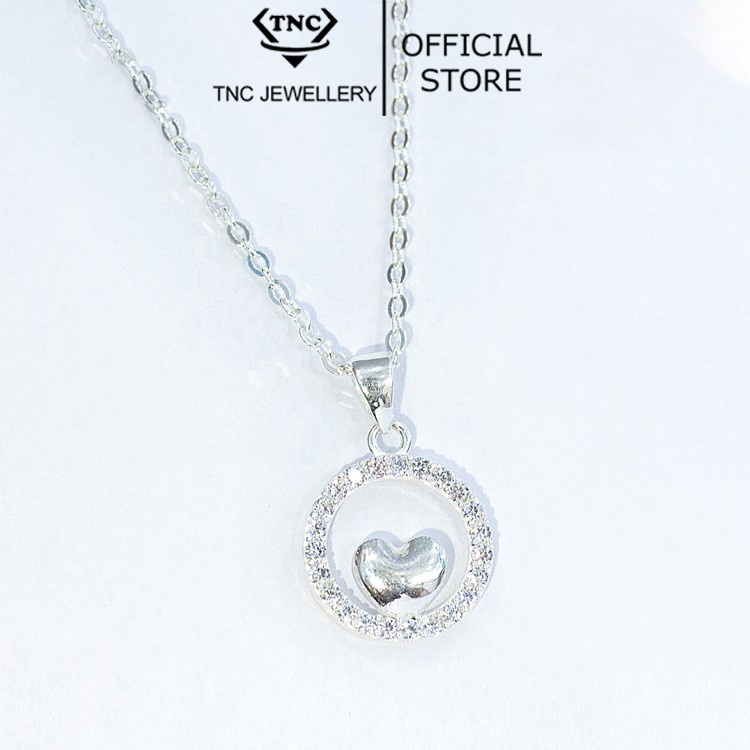 Dây Chuyền Bạc Mặt Trái Tim Vòng Tròn Cho Nữ TNC JEWELLERY