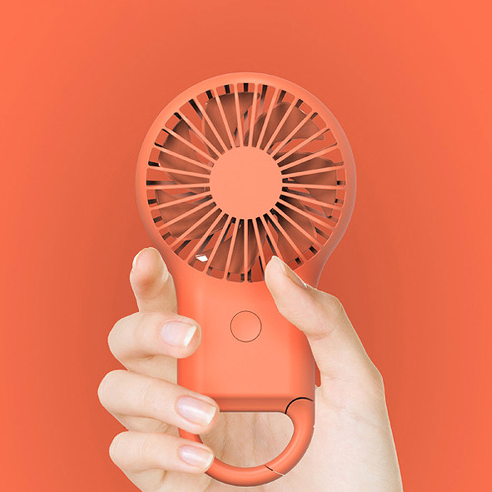 Quạt Làm Mát Mini Cầm Tay Siêu Êm Có Đèn LED Sạc Cổng USB Dùng Cho Văn Phòng / Mang Đi Du Lịch / Ngoài Trời