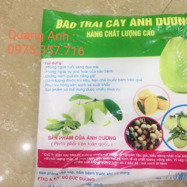 [30x35cm] 100 Túi bao Bưởi cỡ lớn, Bưởi Da Xanh,.. túi bao trái cây VẢI KHÔNG DỆT RÚT TÚI CHUYÊN DỤNG