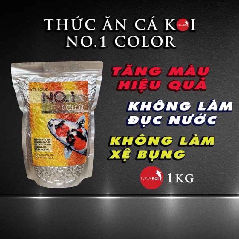 Thức ăn Cá Koi No.1 tăng trọng và tăng màu 1kg