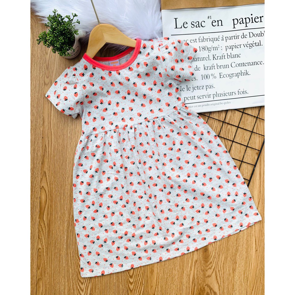 Váy đầm cotton bé gái size đại thấm hút mồ hôi tốt J394