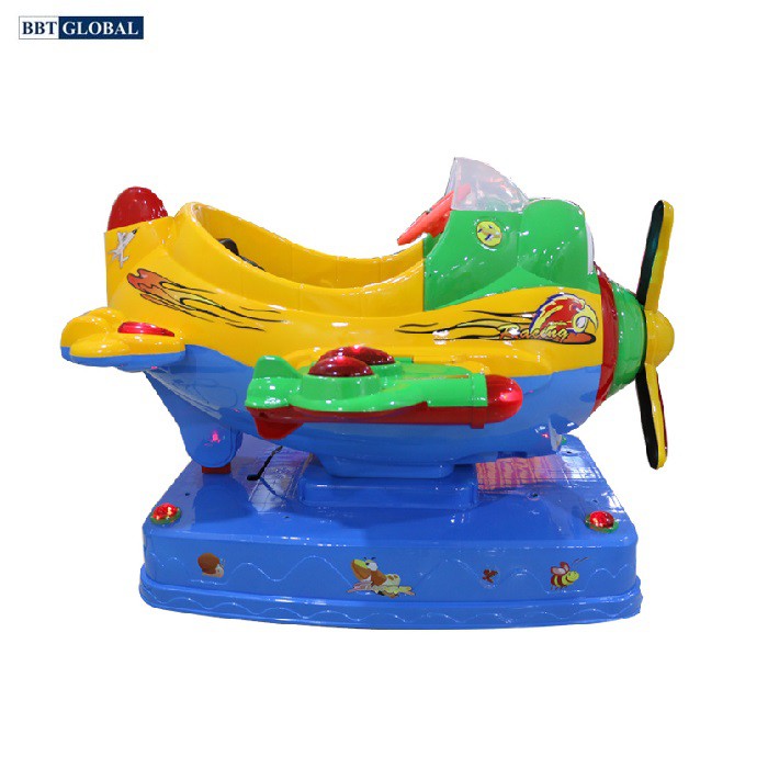 Đồ chơi nhún điện trẻ em khu vui chơi hình máy bay BBT Global 1016