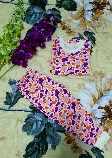 Đồ bộ tay dài cho bé gái 14-18kg