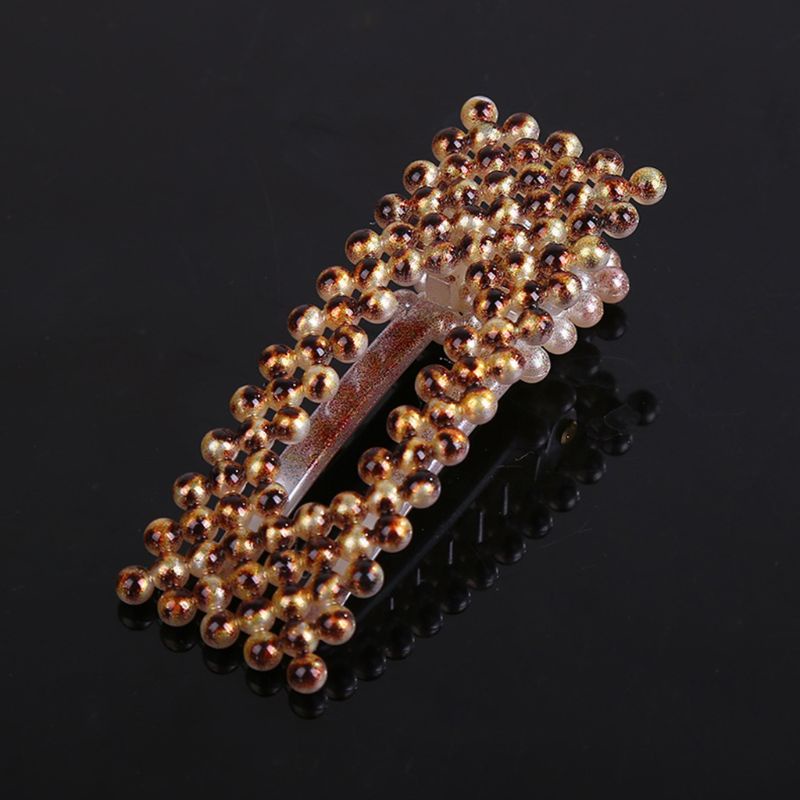 Kẹp Tóc Nhựa Hình Chữ Nhật Họa Tiết Da Báo Màu Cầu Vồng Kiểu Hàn Quốc Xinh Xắn