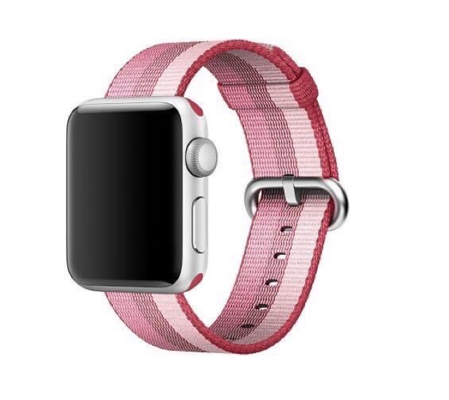 DÂY ĐEO APPLE WATCH MẪU NYLON MÀU HỒNG NỮ TÍNH