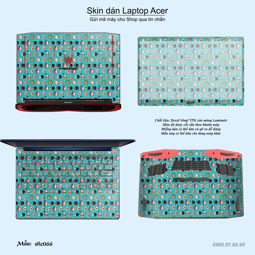 Skin dán Laptop Acer in hình Hoa văn sticker nhiều mẫu 11 (inbox mã máy cho Shop)