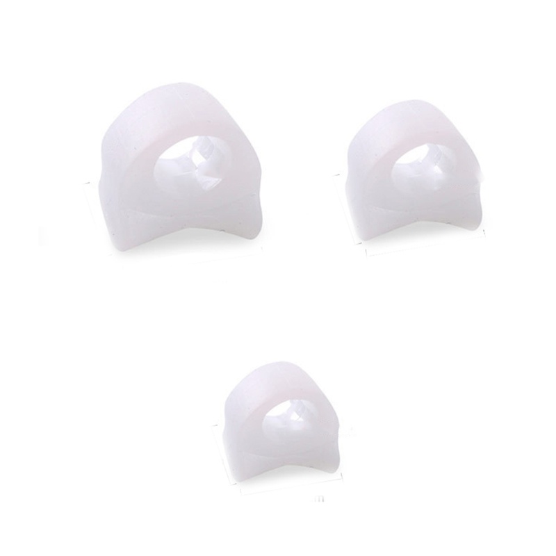 Youyo Set 3 Cặp Đệm Silicone Tách Ngón Chân Cái Búa Nhỏ Làm Thẳng Ngón Chân Màu Hồng Phấn Crooke