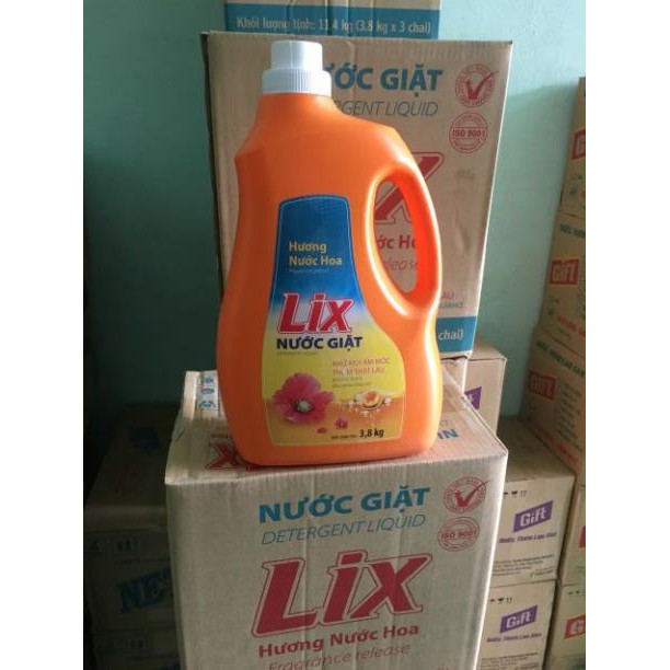 NƯỚC GIẶT LIX HƯƠNG NƯỚC HOA ĐẬM ĐẶC { 3,8 KG}