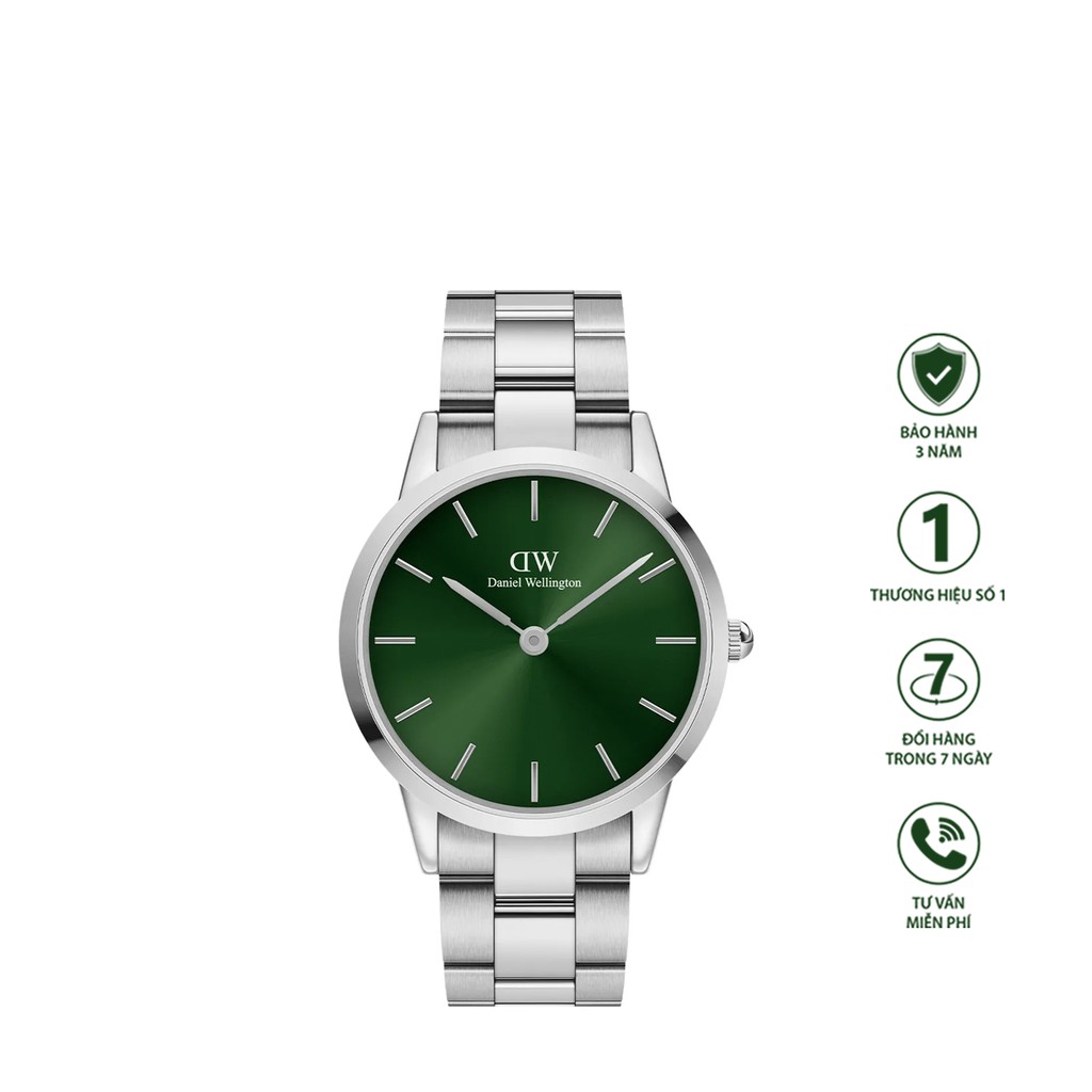 Đồng hồ nam Daniel Wellington Iconic Link Emerald Silver 40mm