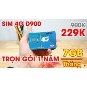 Sim D900 VIETTEL trọn gói 1 năm -7Gb data/ tháng, không cần nạp tiền