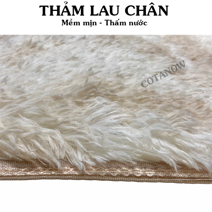 Thảm Lau Chân - Thảm Chùi Chân Thấm Nước, Chống Trượt, Lông Xù Mềm Mịn COTANOW