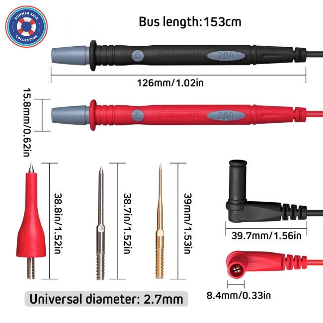 ANENG Multi-function Combination Test Cable Banana Jack Universal Meter Test Line Multimeter Table