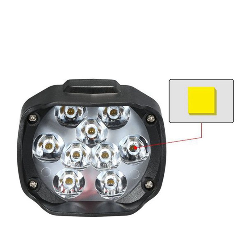 (Đang Bán) Bộ 2 Đèn Pha 9 Led 6500k 1500lm Cho Xe Mô Tô