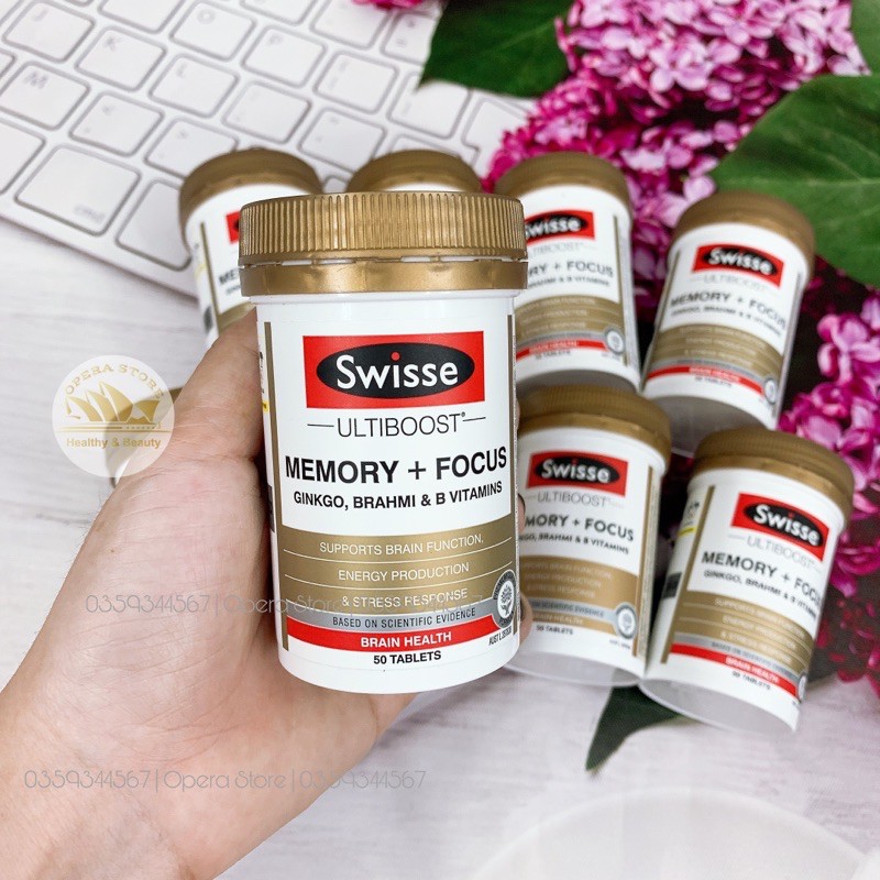 Swisse Ultiboost Memory + Focus Bổ não 50 viên