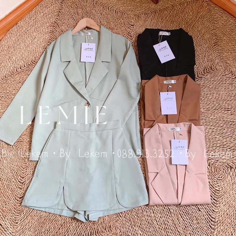 Sét vest áo khoác blazer + chân váy lượn sóng ❤️ | BigBuy360 - bigbuy360.vn
