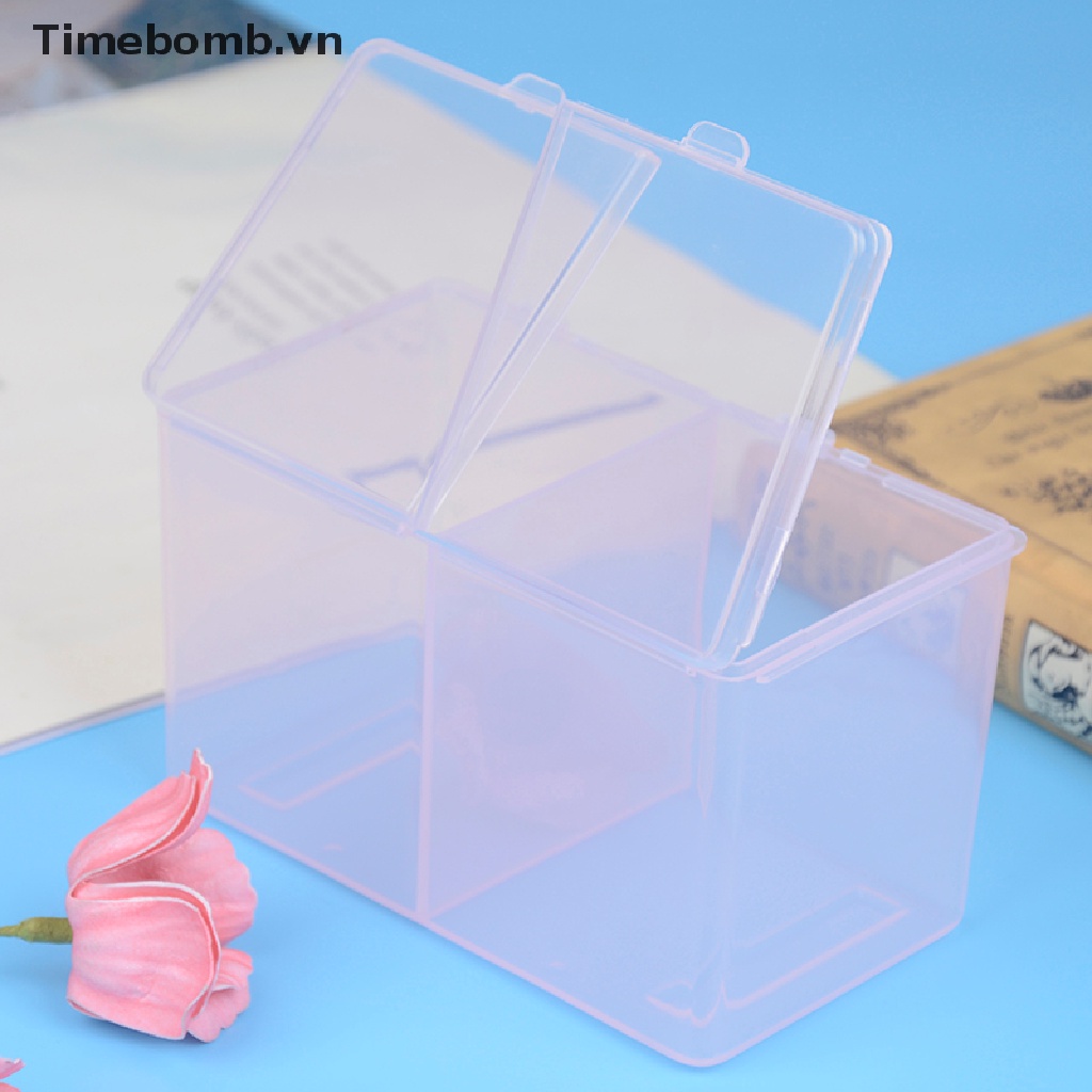 [Hàng mới về] Hộp đựng bông tẩy trang trong suốt