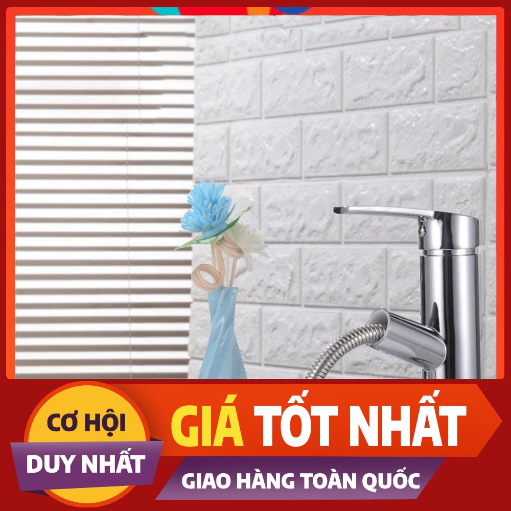 Vòi chậu rửa mặt lavabo nóng lạnh dây rút cao cấp SNL35 tặng đôi dây cấp inox