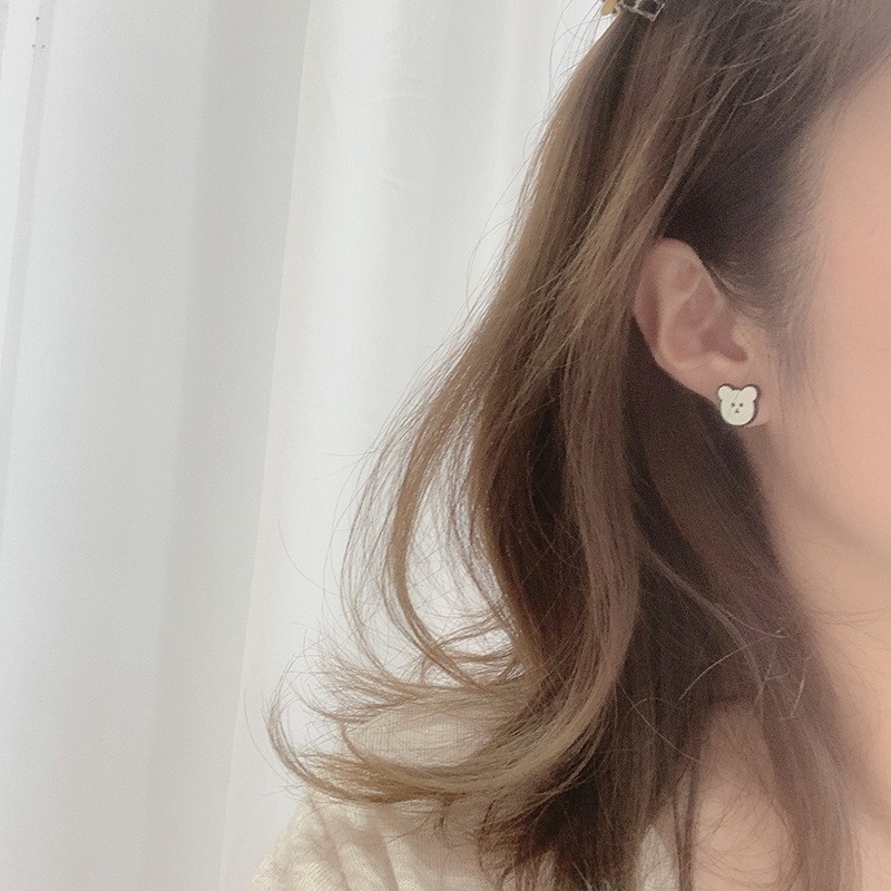 Khuyên Tai Hình Chú Gấu Xinh Xắn Đáng Yêu Phong Cách Hàn Quốc C16