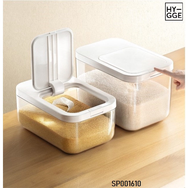 Thùng Đựng Gạo Ấn Nút 5kg, 10kg Chống Ẩm Mốc Côn Trùng