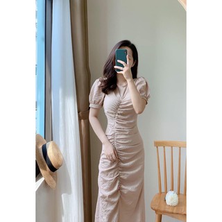 VÁY NHÚM EO TAY BỒNG